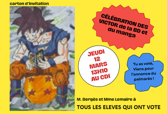 Rencontre Victor de la BD et du manga au CDI